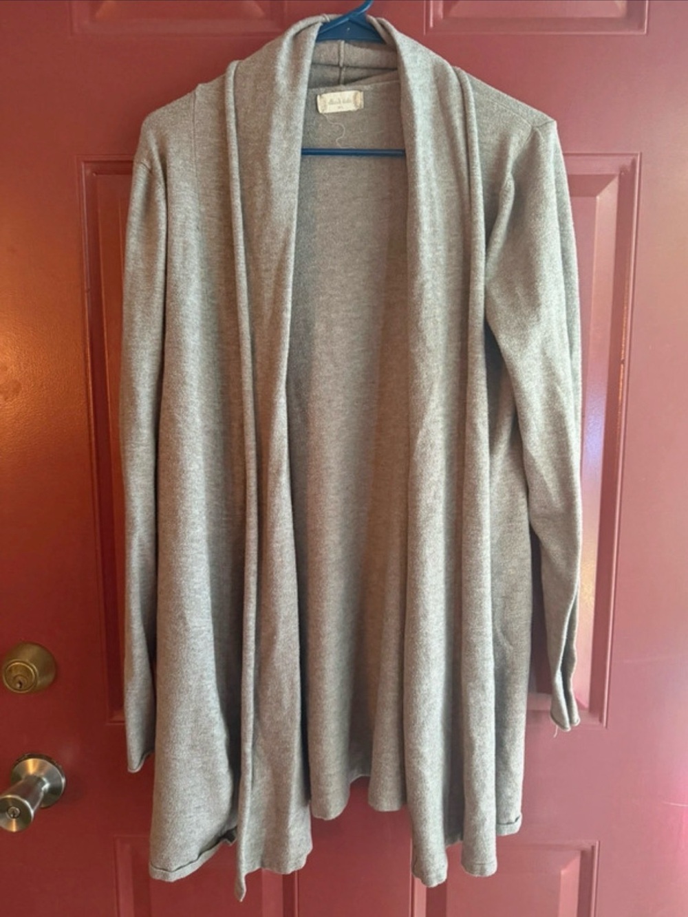 Altar'd State Heather Gray Open-Front Cardigan